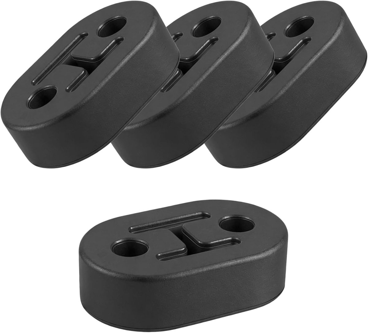 uitlaathouder, rubber, auto-geluiddemper, houder 2 gaten, krachtige uitlaathouder voor schokdemper, geluidsreductie van uitlaatsysteem voor de meeste auto's, 12 mm (4 stuks)