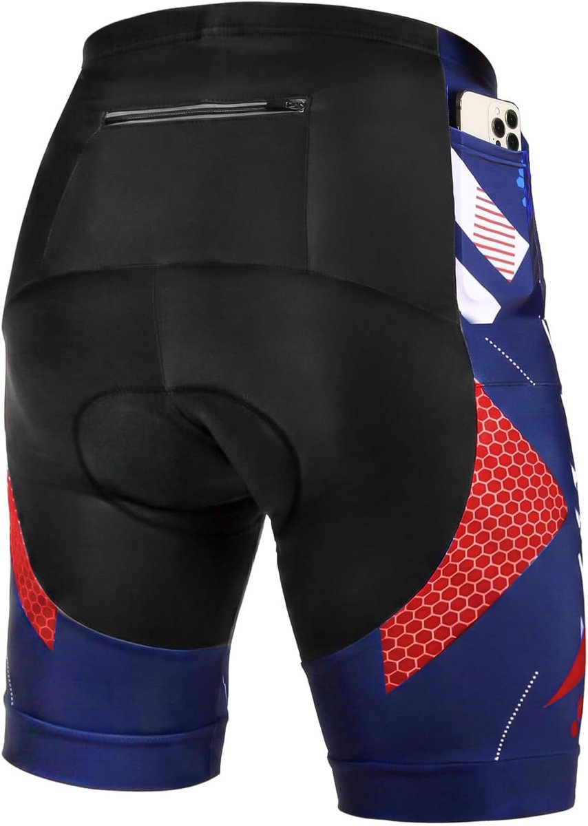 Shorts Heren Mountainbike Broek Ondergoed Fiets Undershort 5D Gel Gewatteerde Adsorbens Fietsbroek Fietsen Half Broek Ademend Compressie Shorts met Zakken