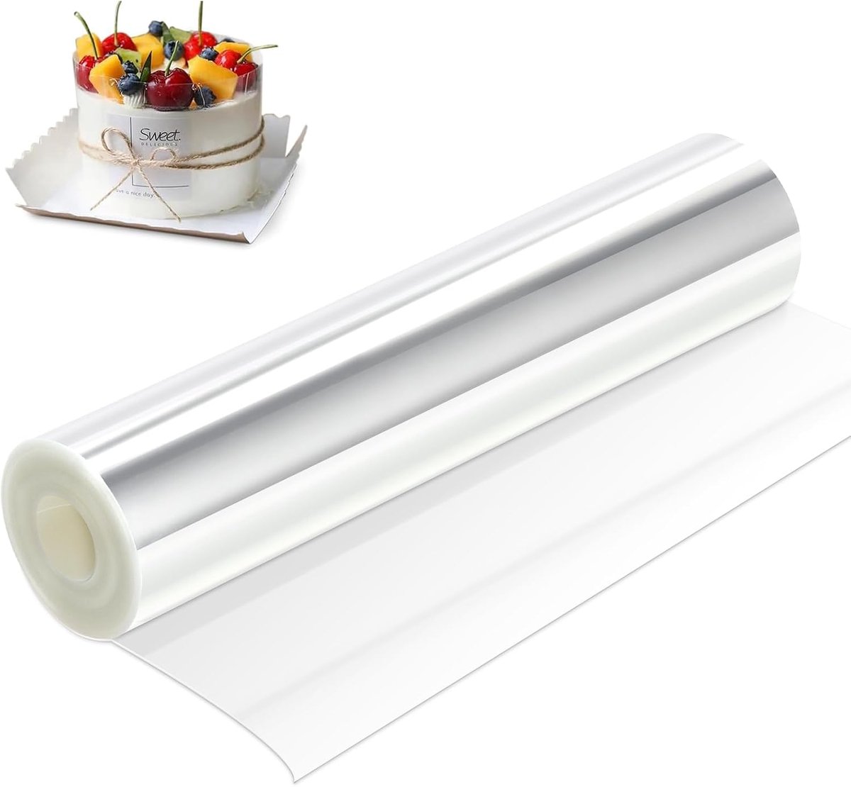 Taartrandfolie 30 cm hoog, transparante taartfolie, acetaatfolie, herbruikbaar, taartringfolie, hoog voor cake, chocolade, mousse, taart, dessertringen