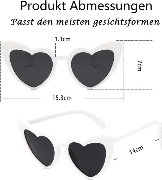 Zonnebrillen Wit Bruiloft Zonnebril, Bril Zonnebril Feestbril Dames — afbeelding 3