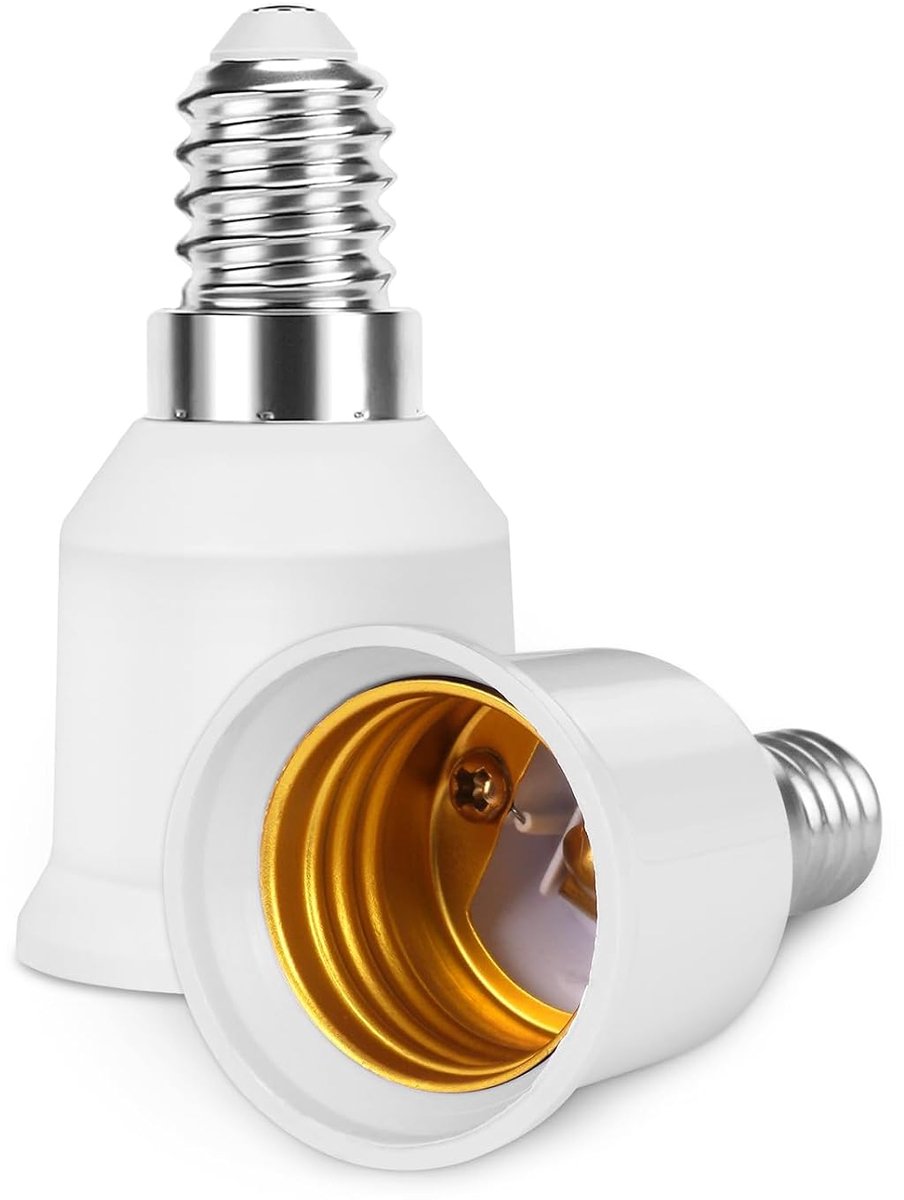 E14 naar E27 fitting adapter - converter voor gloeilampen - SES naar ES - ideaal voor LED-lampen - ShopVlot