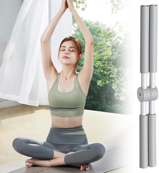 Yoga Stok - Houding Corrector - Rug Training - Verstelbare Lengte - 59cm Pakket - Wit — afbeelding 2