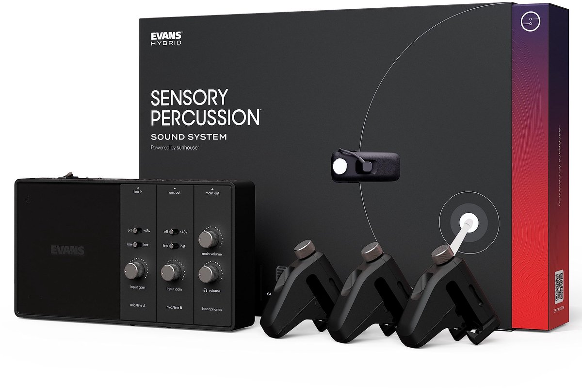 SnelShoppen - Evans Hybrid Sensory Percussion Geluidssysteem - Inclusief Software, Audio-interface, 3 Drumsensoren en Kabels - Transformeer ELK Drumst