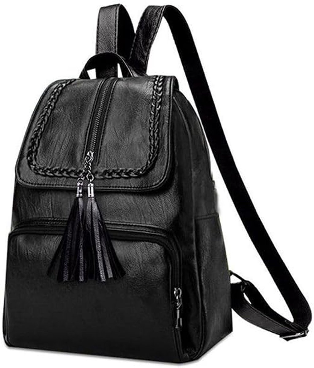 Bobypet - Dames - Waterdichte Damesrugzak met 5 Ritsvakken - Diefstalveilige Rugzak voor Werk, School en Reizen - Stijlvolle Casual Schooltas - Zwart
