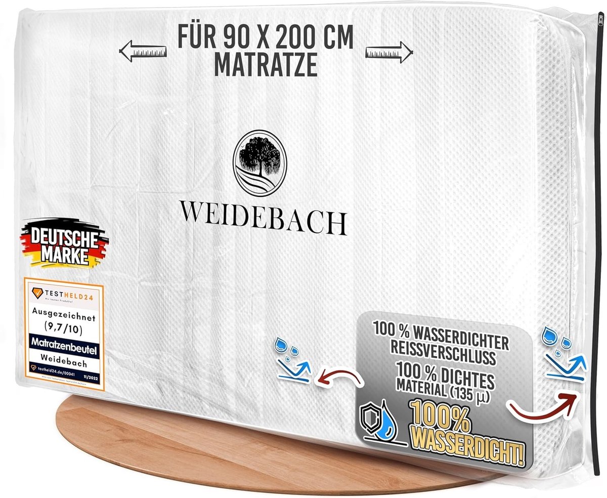 Matraszak - Transparante Folie - Extra Dik en Robuust - 100% Waterdicht - Voor Matrassen tot 90 x 200 cm
