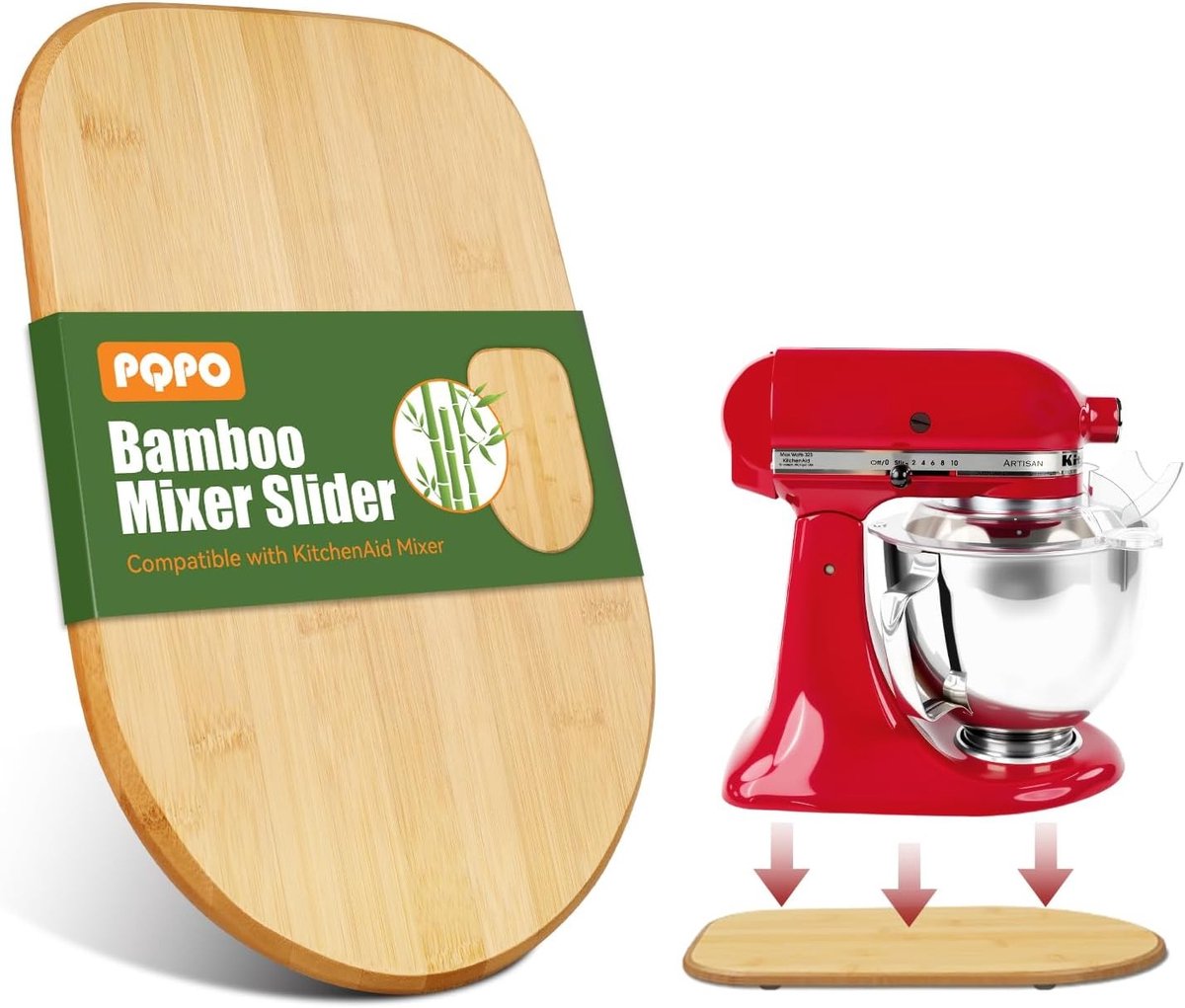 Mixer Verplaatsbaar Accessoire voor Keukenmachine 4.5-5 Qt - Bamboe Schuif