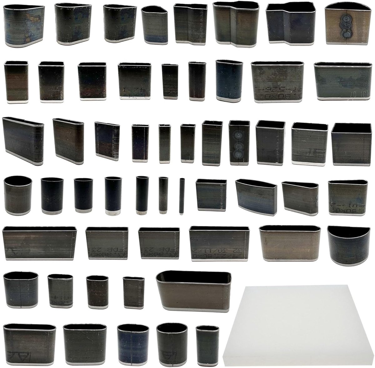 56 stuks holle stansen, lederen stansgereedschap, multi-vormen stansset, pons, perforeren op leer met gatmat, lederen perforatieset