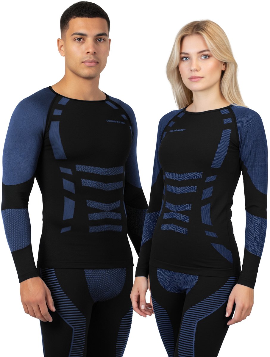 1x thermoshirt met lange mouwen voor dames en heren