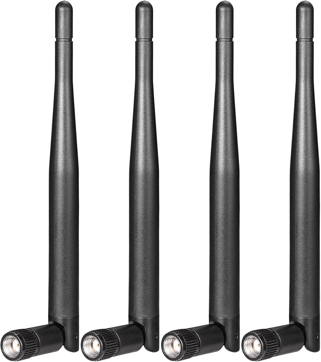 Wifi-antenne, dual-band, 2,4 GHz, 5,8 GHz, 3 dBi RP-SMA mannelijk, voor router, wifi, netwerkkaart, draadloze IP-camera, beveiligingscamera, bereikverlenging, wifi, adapter, USB, videobewaking,