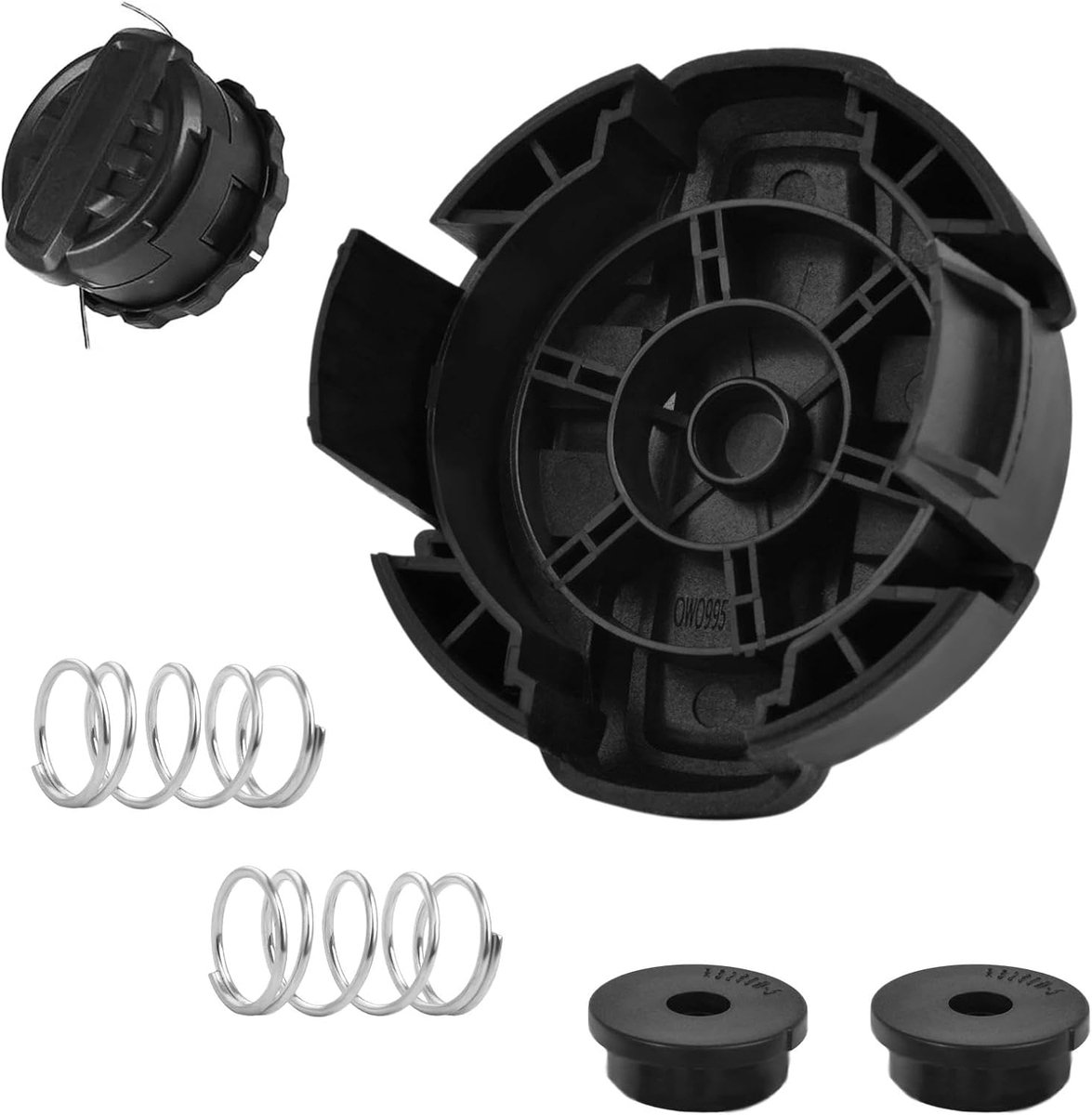 DWO1DT995 Wiet Eater Trimmer Hoofd Vervanging Trimmer Bijlagen Compatibel met Dewalt String Trimmer Spoel DCST922P1 DCST922B DCST972X1 met 2 Weedeater Springs en 2 Spring Caps