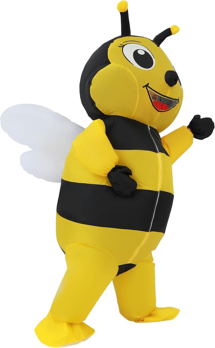 hommelkostuum voor volwassenen, opblaasbaar kostuum voor dames en heren, full-body hommelkostuum, opvallende grappige bijenkostuums, Kerstmis, Halloween, opblaaskostuums