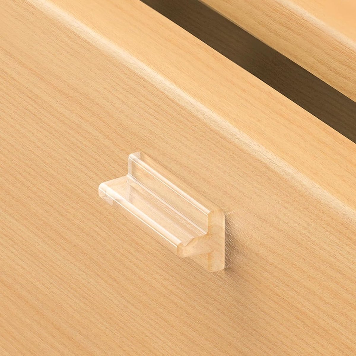 zelfklevende onzichtbare ladegrepen, geen boren en spijkers nodig, sterke zelfklevende verborgen transparante siliconen drukgrepen voor meubels, laden, deuren (4 stuks)