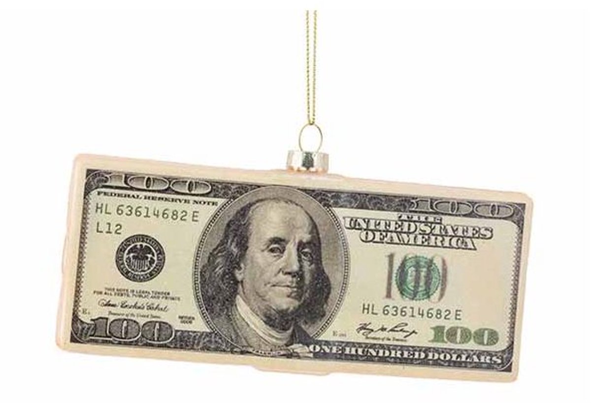 Hanger 100 Dollar Champagne 16x2xh8cm Gl As