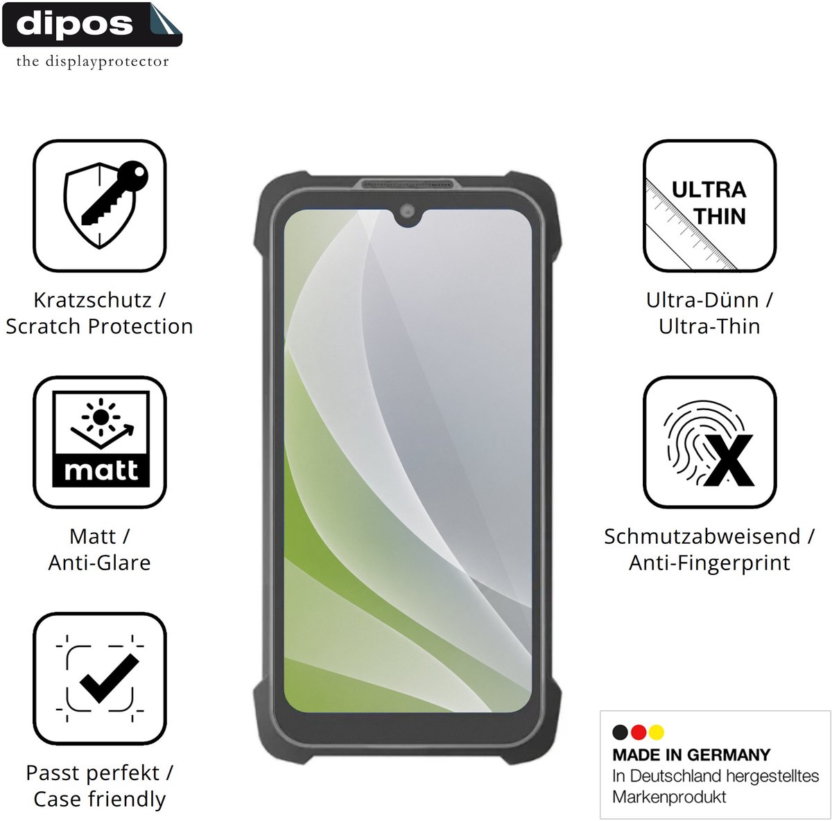 dipos – 4x Matte Beschermfolie geschikt voor Conker SX56 | Krasbestendige & antireflecterende Screenprotector Ultra-Thin