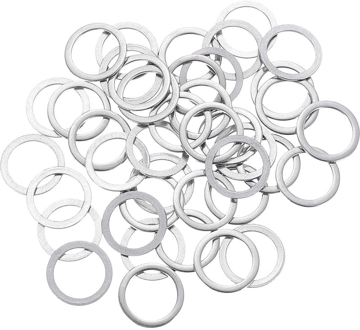 100 stuks M10 sluitringen, 10 x 14 x 0,8 mm, verdikt 304 roestvrij staal, platte afstandhouders voor schroeven, bouten, auto's, industriële machines