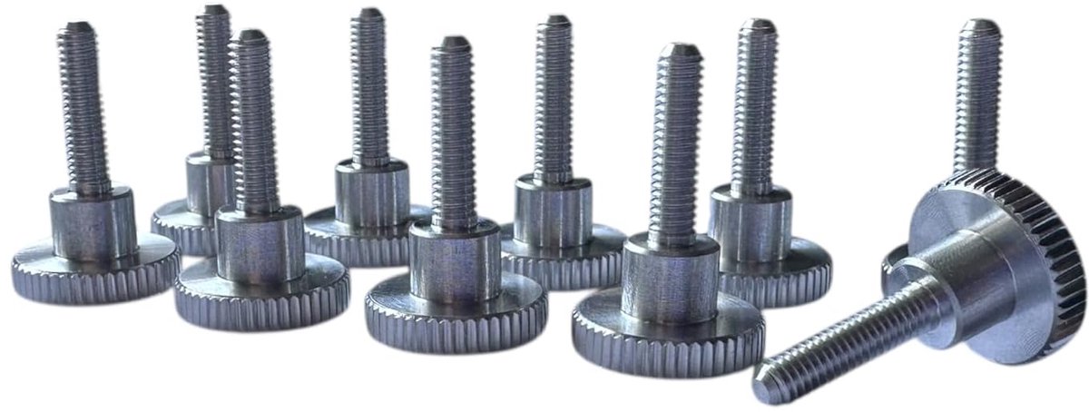 M3 Aluminium kartelschroeven DIN 464 - met schoudergreep - natuurlijk & zwart geanodiseerd - verschillende lengtes - sets met 5 of 10 stuks (natuur M3 x 16 mm, 10 stuks)