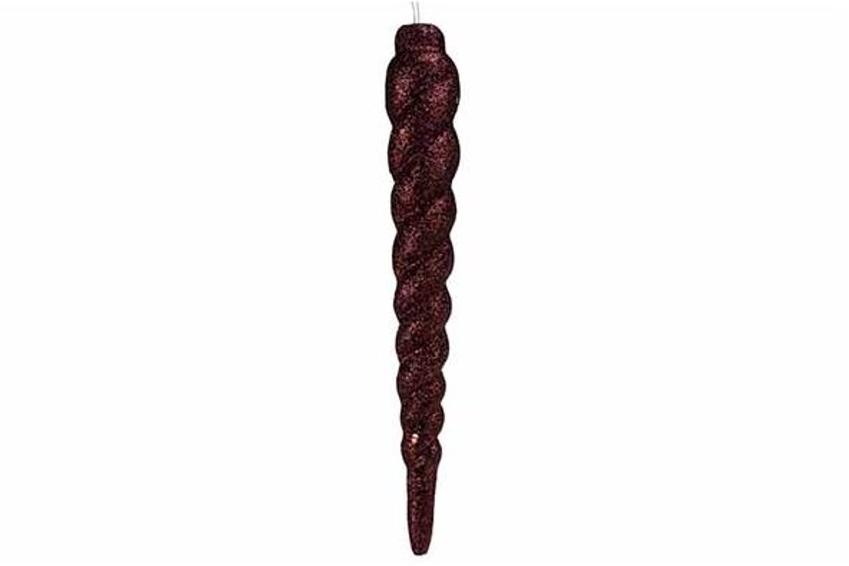 Hanger Cone Glitter Bordeaux 4x4xh25cm K Unststof