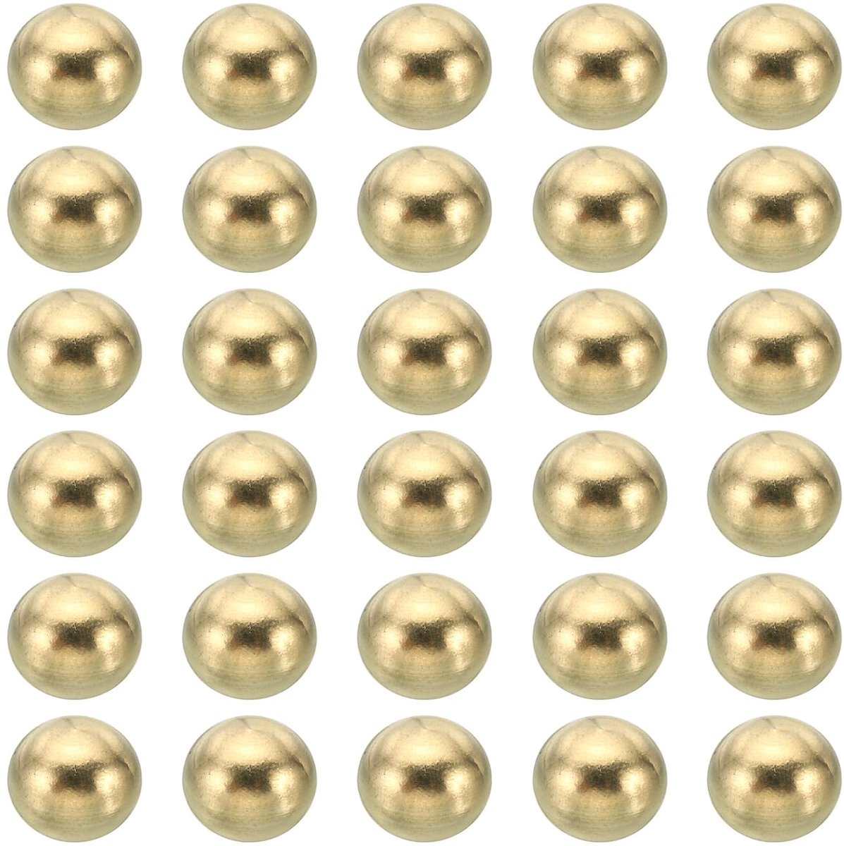 Moeren met schroefdraad, M5 x 10 mm, 30 stuks messing kogeldoppen voor decoratieve schroeven voor lampen, moeren voor meubels, verlichting of doe-het-zelfprojecten