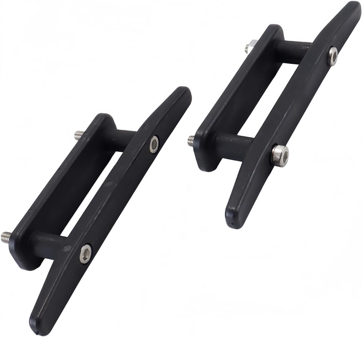 6,5 inch nylon boot dock cleat 2 Pack kajak klein touw stropdas cleat dock met schroeven voor marine dek boten kano's kajaks, zwart
