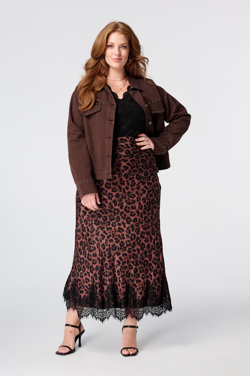 MS Mode Rok Satijen midi rok