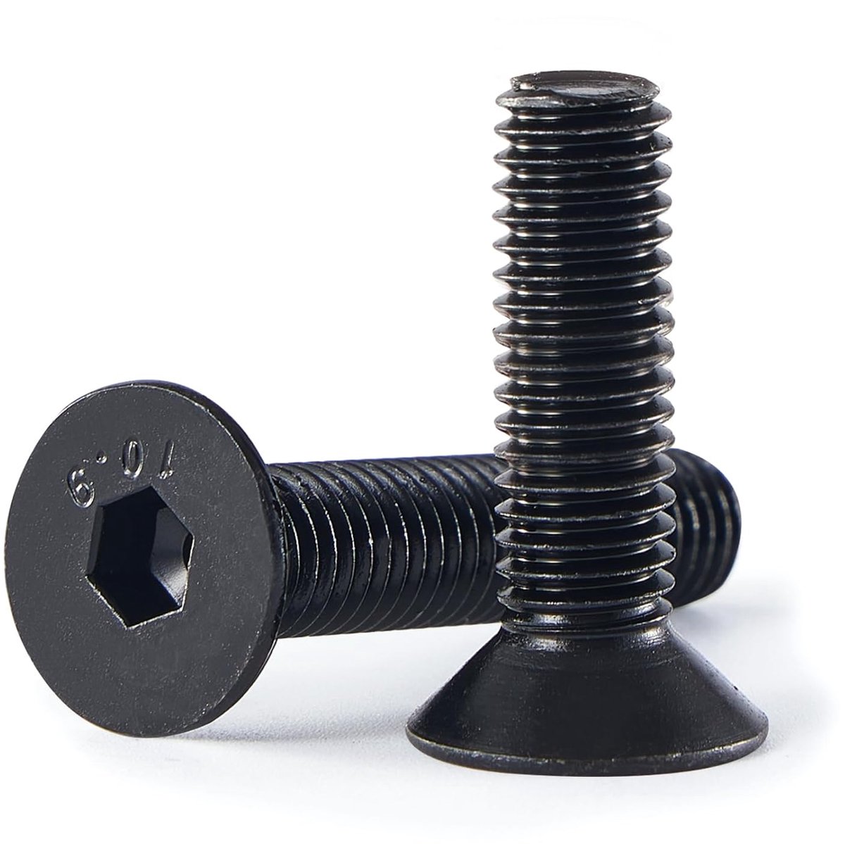 50 stuks M5 x 25 mm verzonken schroeven met binnenzeskant schroeven 10,9 graden koolstofstaal binnenzeskantschroef volledige schroefdraad zwart