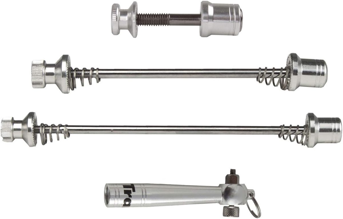 Components TranzX Components Quick Release Beveiliging Spies Set - Zilver