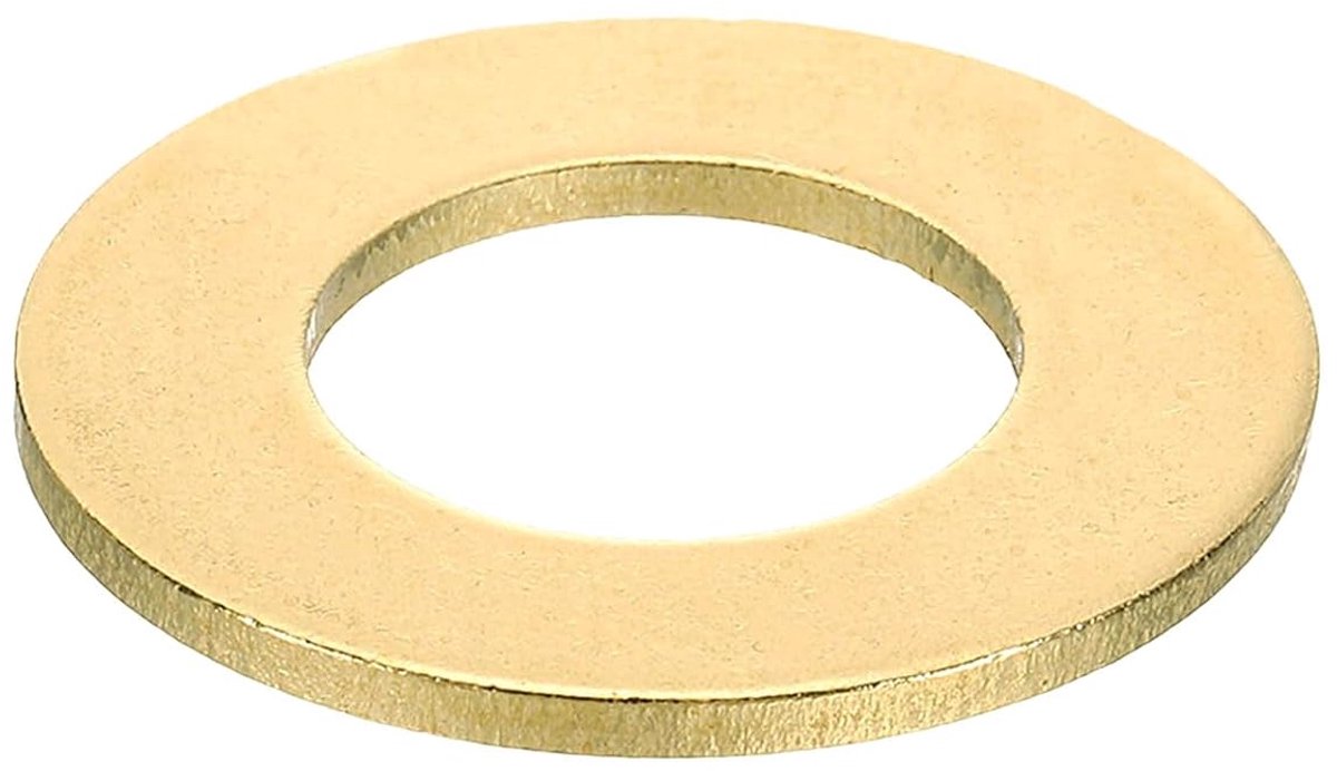 Sluitringenset, M27 x 50 mm x 3 mm messing ring, sluitringen, assortiment, platte borgringen, afdichtring, metalen ringen voor schroeven, bouten, moeren