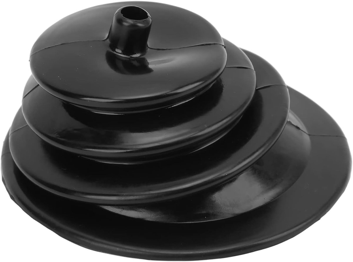 Boot Plate Rubber Metal Versnellingspook Handremhendel Boot Plate Kit Stofdicht Zwart Rubber Rond 5.250in/13.3cm Universeel