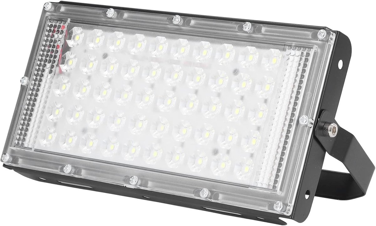 LED Schijnwerper - Wit - 20,4 x 10,8 x 2,5 cm - Waterdicht en Energiezuinig - Voor Buiten en Tuin