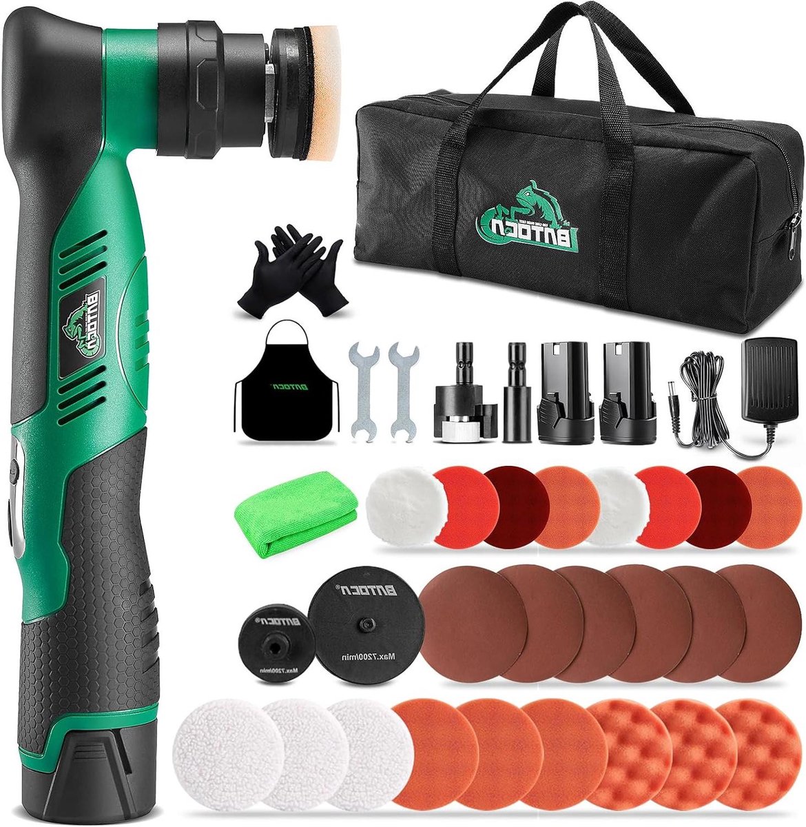 Mini Polijstmachine - Kleine Polijstmachine - Auto Detailing - 2-in-1 Functie - 75mm Schijf - Zwart