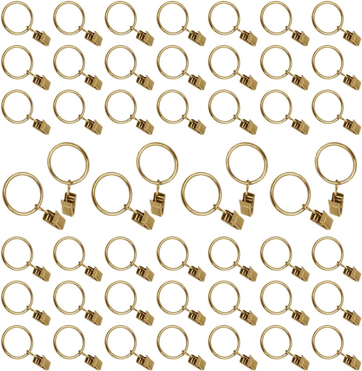 50 stuks gordijnringen met clips, roestvrije metalen gordijnring, 25 mm diameter hanger ringhaak clip voor het - ShopVlot