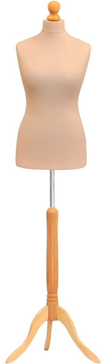 SP® Paspop - Paspop Dames - Etalagepop - Crème - 76cm x 89cm x 185cm