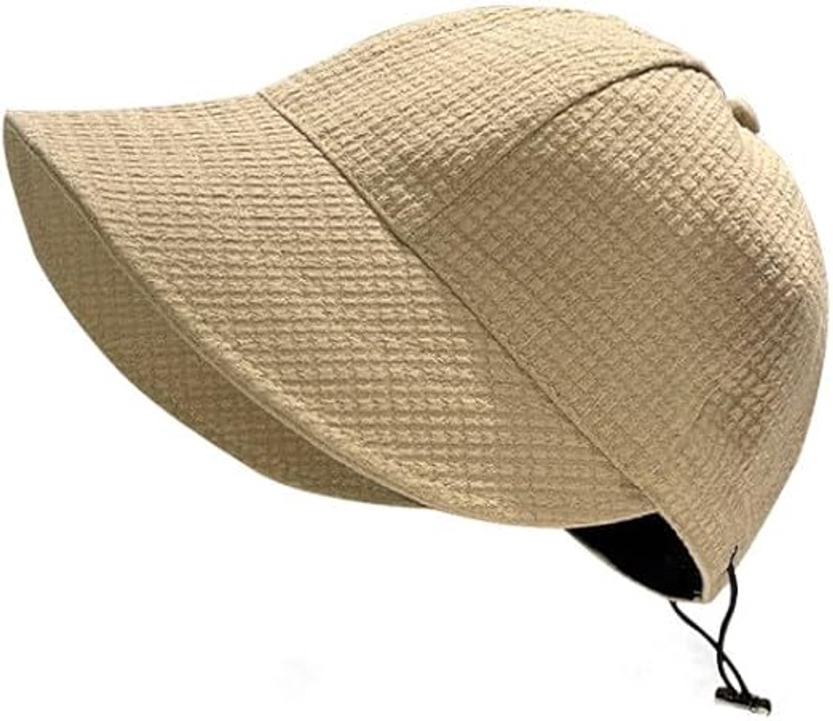 KZQ Opvouwbare Zonnehoed - Brede Rand - Lichtgewicht - UV 50+ Bescherming - Geschikt Voor Strand & Buiten - Wafelstructuur - Beige