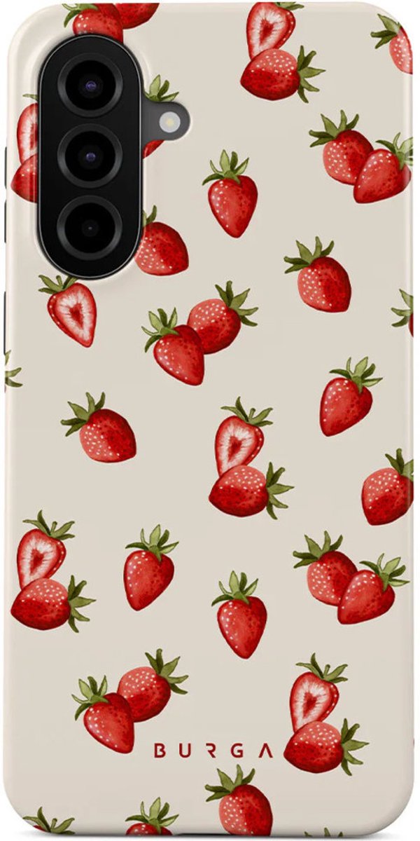 Burga Hoesje geschikt voor Samsung Galaxy A57 Telefoonhoesje Hardcase | Burga Tough Backcover Shockproof | Schokbestendig Galaxy A57 Telefoonhoesje | Anti Shock Proof - Freshly Picked | Wit,rood