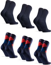 DANISH ENDURANCE Chaussettes classiques en viscose de Bamboe 6 paires - super douces - Taille 43-47