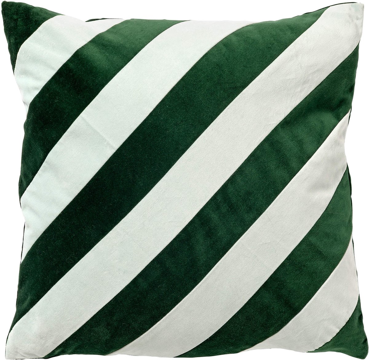 Dutch Decor VIGO - sierkussen 45x45 cm - gestreept - Hunter Green - groen, wit - Inclusief binnenkussen - Luxe kussens voor woonkamer & bank