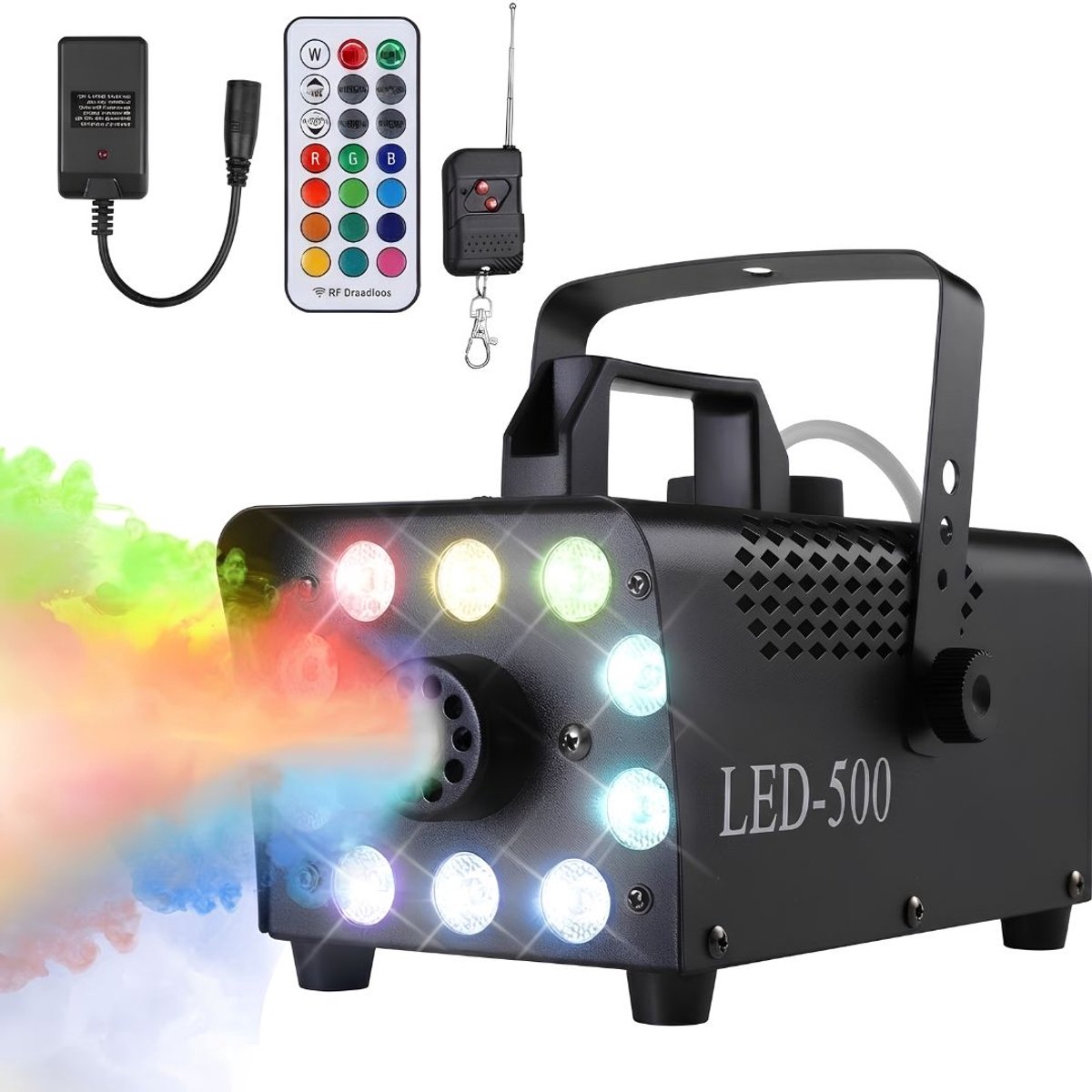JCP® Rookmachine - Mist Machine - Party Rookmachine - Zwart - ‎23cm x 24cm x 12cm