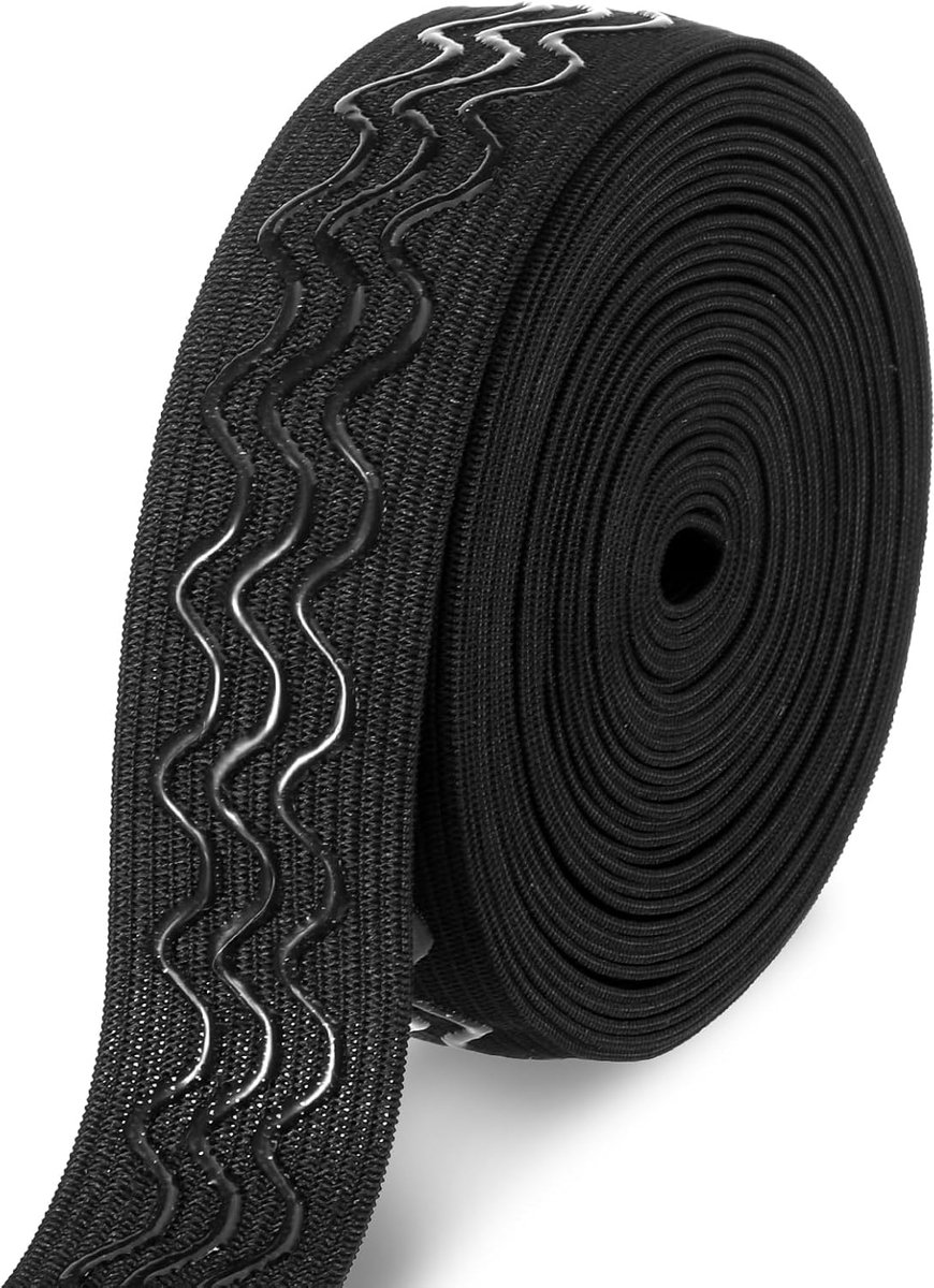 Elastische band met antislip antislip golf siliconen rubberen band elastische riem voor doe-het-zelvers naaien knutselen sportbroeken accessoires