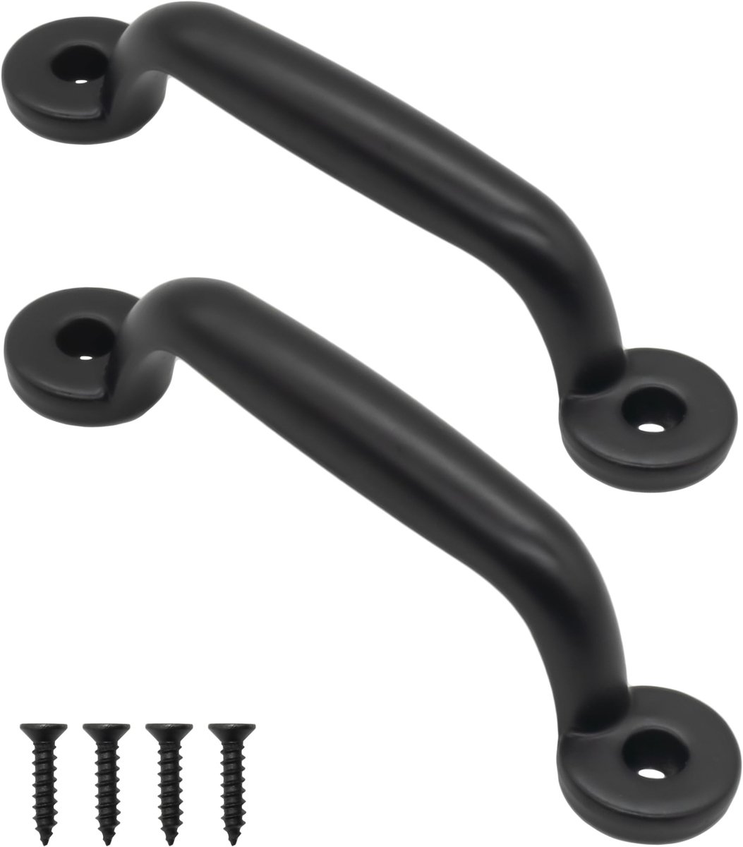 2x antieke ladegrepen, klassiek design, kasten & kisten, 89 x 22 mm, zwart