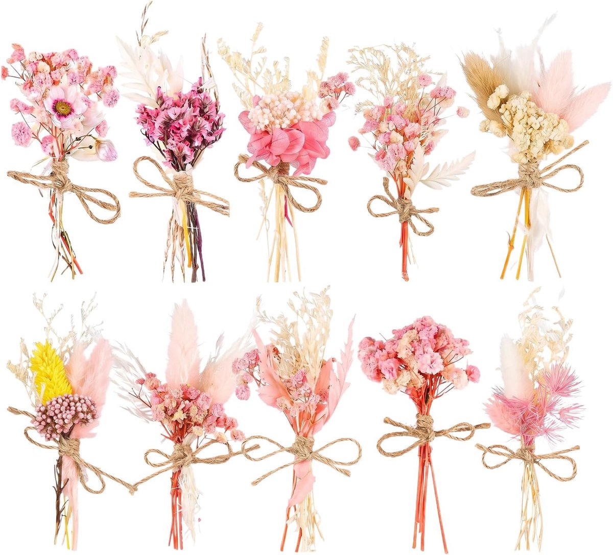Gedroogde Bloemen Stijl Planten, Mini Decoratieve Takken voor DIY Handwerk, Huis Bruiloft Feest Decoratie, Paars