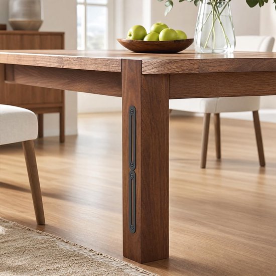 4 Stuks Vlakke Verbinder Sleufgat Roestvrij Staal, 155 × 19mm - Verstelbare Platte Verbindingsplaat, Verstelbare Platte Verbinder, met Schroeven voor Stoelen, Tafels, Ramen, Banken — afbeelding 5