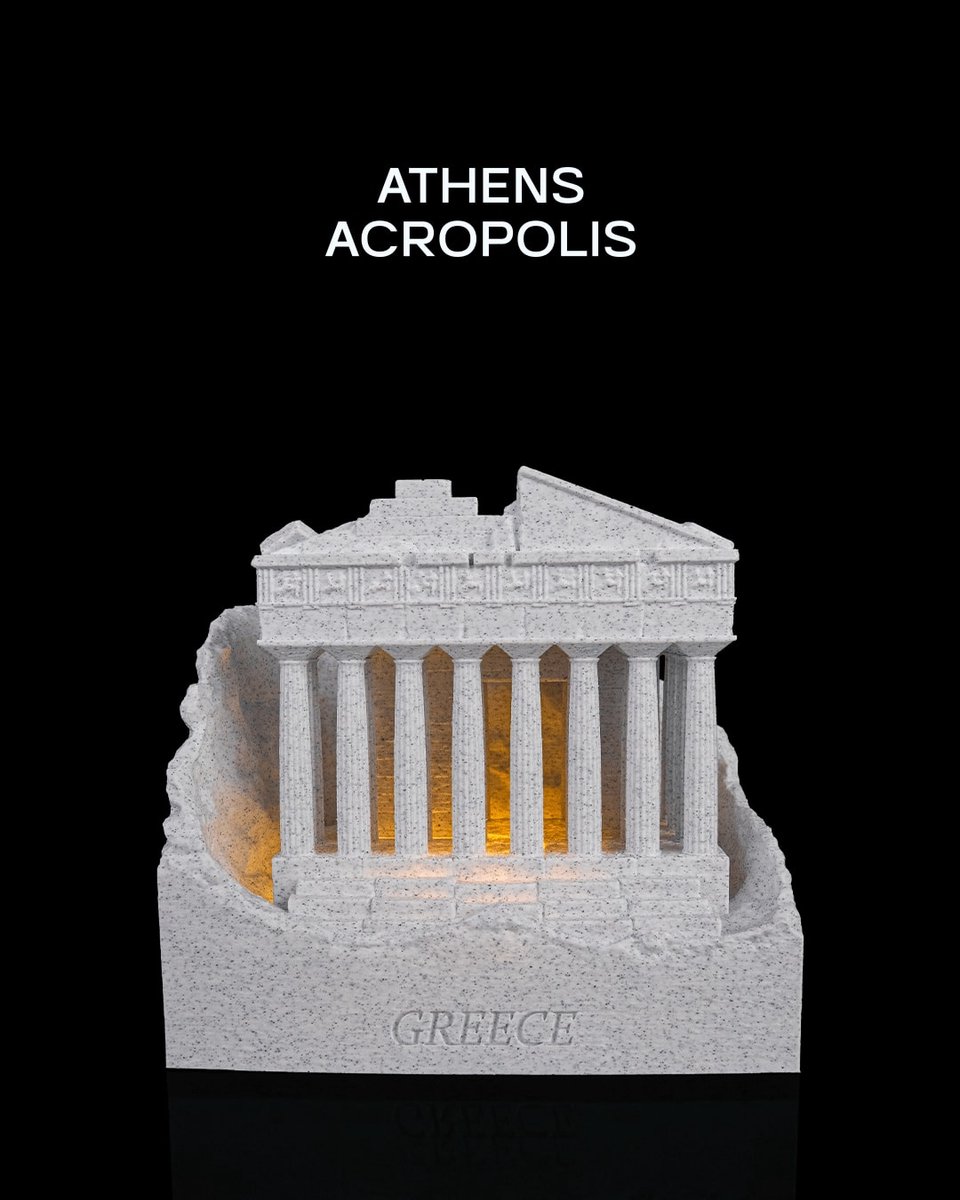 Athens Acropolis - Architectuur decoratiemodel - Landmark interieurdecoratie - woonaccessoire, beeldje, display model, bureau decoratie