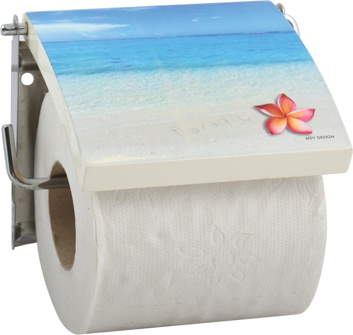 MSV Toiletrolhouder Blauw – Wc Rolhouder om te Bevestigen – Praktische Toiletpapierhouder 13x15x11,5 cm