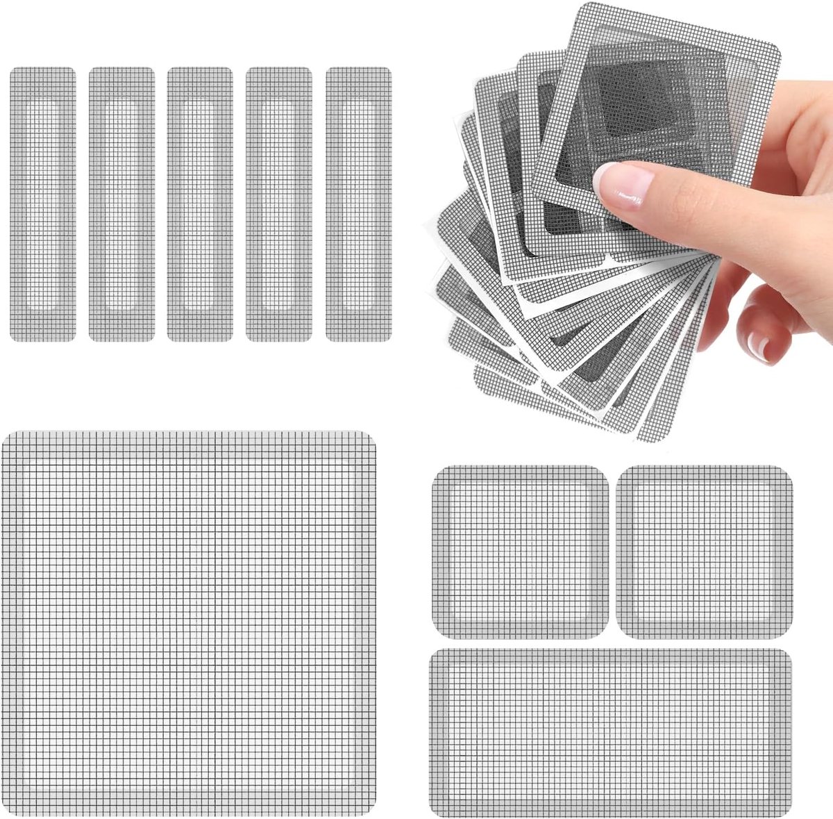 Vliegengaas reparatieset 39 stuks - sterk zelfklevende glasvezel - insectenbescherming - voorkomt muggen - SnelShoppen