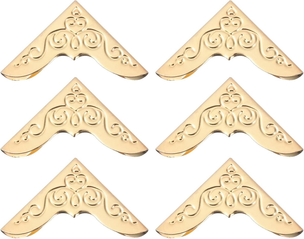20 stuks hoekbeschermers van metaal, gouden hoekbeschermers voor albums, scrapbooks en mappen