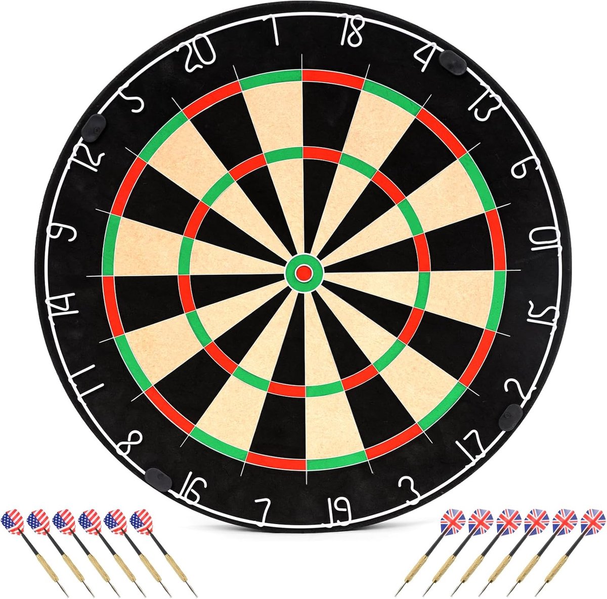 Fiber Dartboard Set - 18 Inch Milieuvriendelijk Varkenshaar Dartbord