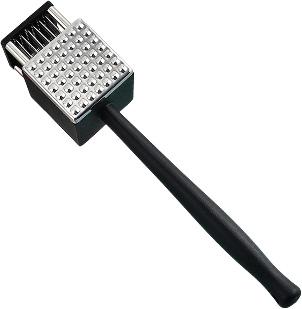 Vleesmalser Hamer 2 in 1, roestvrij staal vleesvermalser gereedschap, dubbelzijdige schnitzel hamer, schnitzel malser steaker met antislip handvat, ideaal voor biefstuk, kip, varkensvlees en