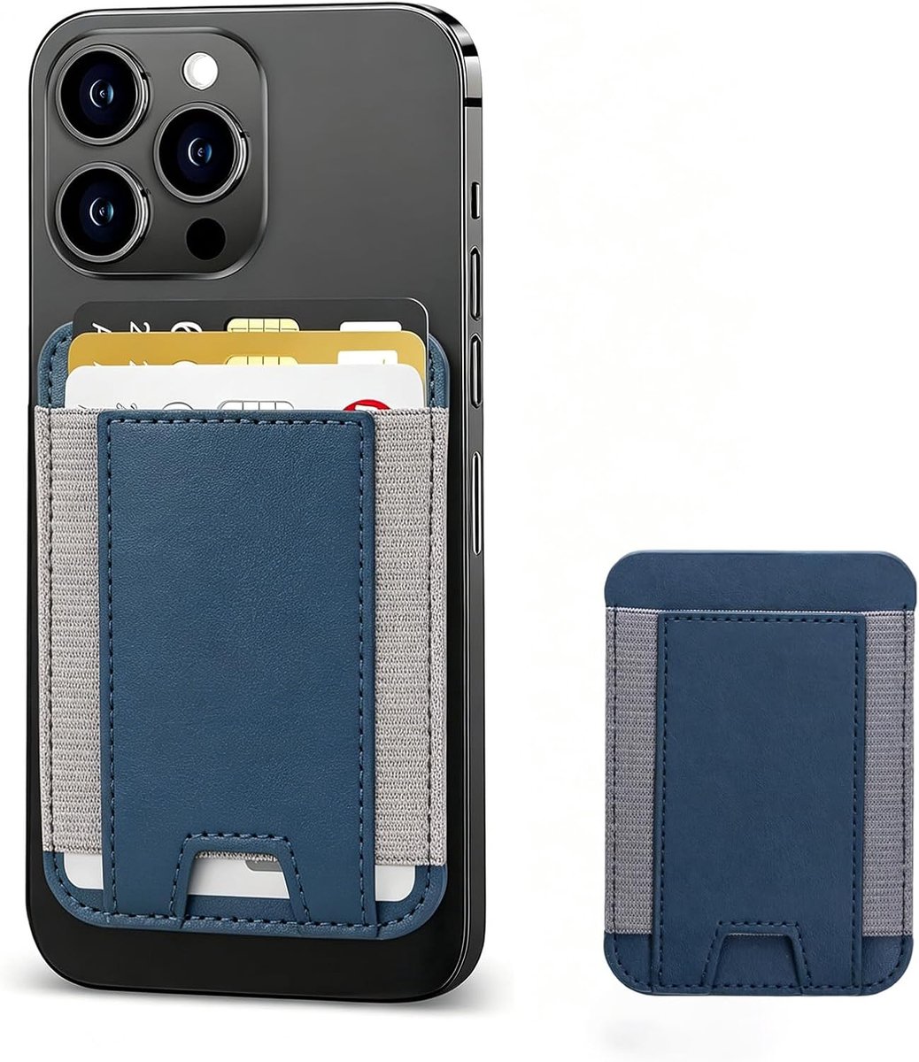 Portemonnee, kaartenvak voor 12/13/14, magnetisch, voor Apple Fit 7-kaarten, portemonnee, magneetkracht, kaart, blauw, telefoonaccessoires, mobiele telefoon