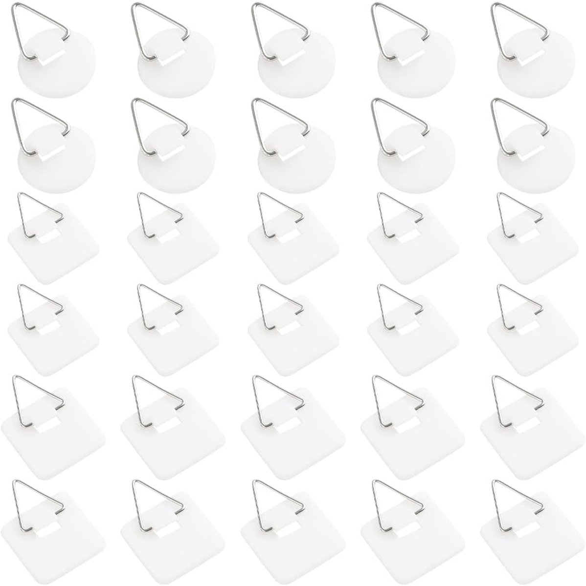 30 stuks zelfklevende plaathangers voor muren zonder spijkers, zelfklevende fotohaken, muurplaat, onzichtbare stok op displayhaken voor het ophangen van fotolijsten, foto's, kunstdecoraties