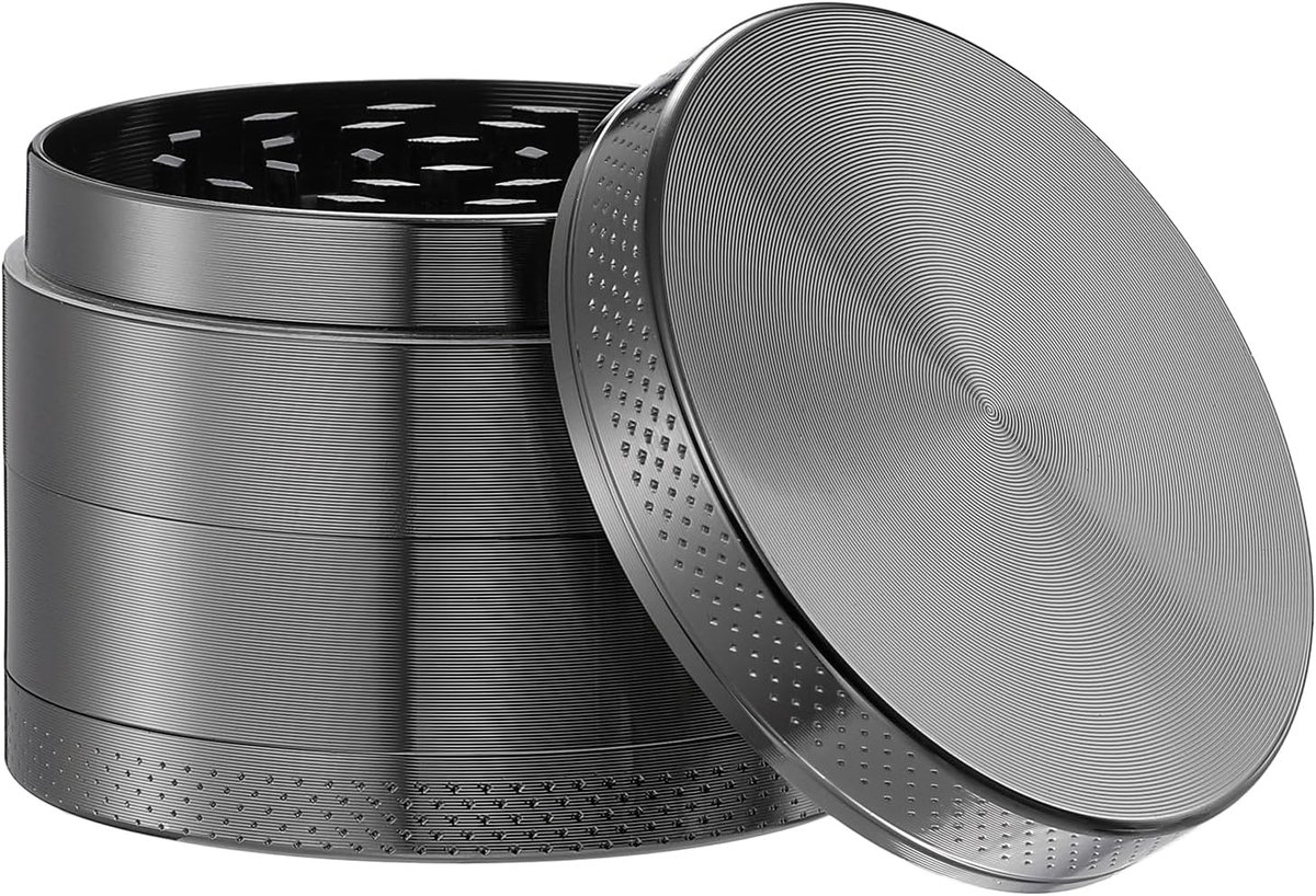Zink legering pers molen met zeefmolen robuuste Zamak-legering Mahler knijpen specerijen slijper Ø55mm 4-delig